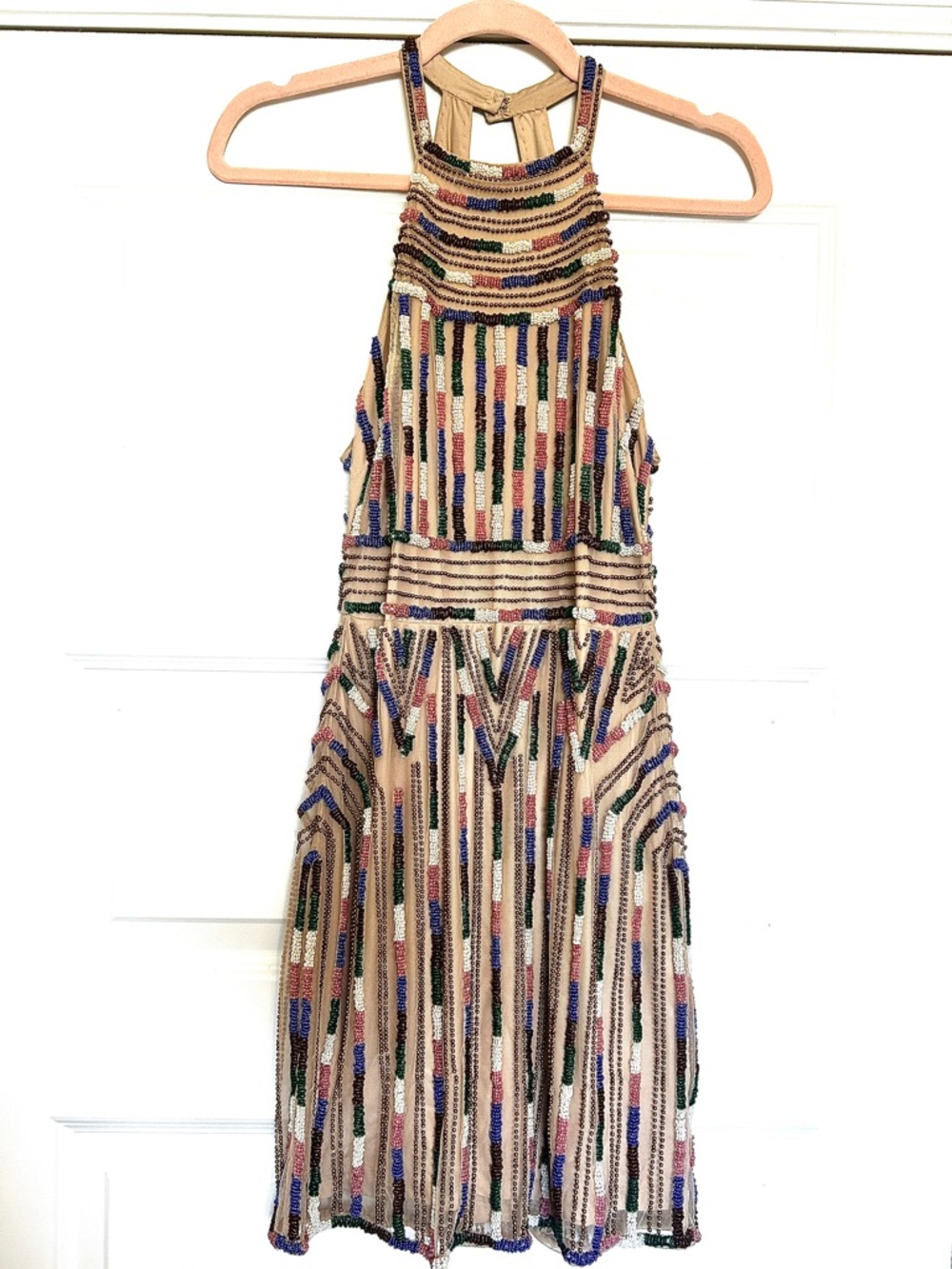 NWT X NBD Kenya Beaded Halter Mini Dress S MSRP $545 - Picture 7 of 14